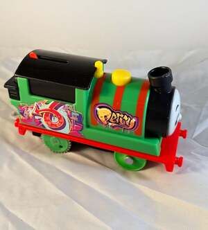 Thomas & Friends Motorized Graffiti Percy Engine TrackMaster Toy Train